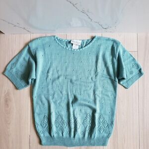 Vintage Knit Sweater Womens S Simply Petites Made in USA